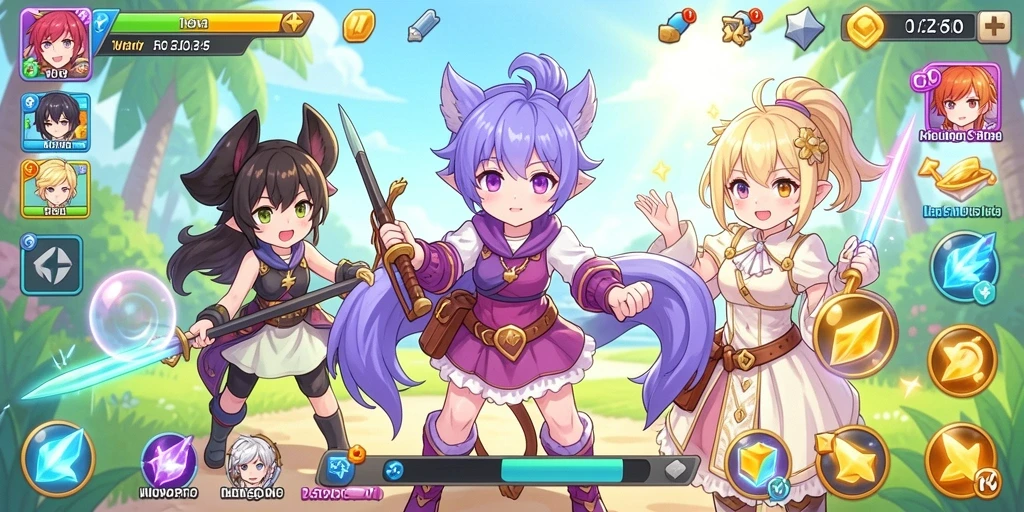 Screenshot menampilkan momen pertarungan epik melawan monster.